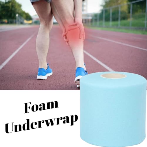Foam Underwrap, Foam Underwrap Sports Wrap Mutifunctional Foam Underwrap Sports Foam Pre Wrap Athletic Tape for Elbow Knees Ankles(blue)