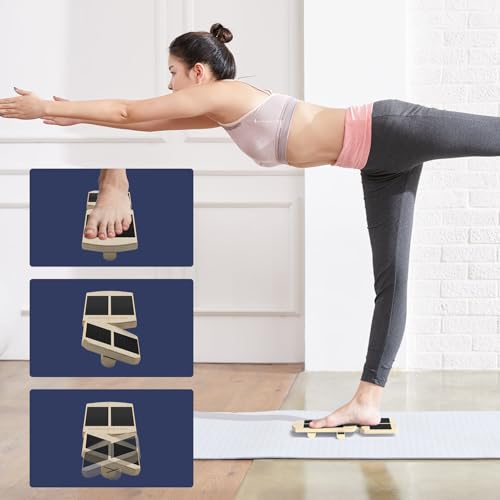 Ankle Balance Board & Ankle Strengthener - Non-Slip Axis Board Wobble Board for Physical Therapy, Fast Injury Recovery & Core Strength, 300lbs Capacity - Ideal Balance Trainer for Athletes, Seniors, Home & Gym Use