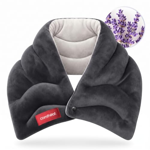 Microwave Heating Pad for Neck Pain Relief Moist Heat FSA Eligible - color: Gray-new