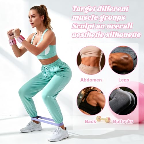 Ankle Weights & Resistance Bands Set for Women Adjustable