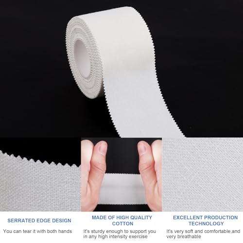 CHMI Athletic Tape,White Sports Tape (32 Pack), 320 Yards Rolls Very Strong Easy Tear NO Sticky Residue Best Tape for Gymnastics Climbing Bat Injuries Medical (1.5 Inch X 320 Yards).