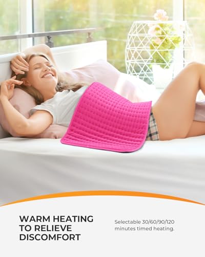 CooCoCo FSA Eligible 17 x 33 in Large Heating Pad, Pink - color: 18"*33" Pink