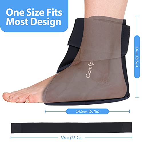 Comfpack Ankle Ice Pack Wrap for Swelling, FSA Eligible, 2 Pack - color: Black-2 Pack