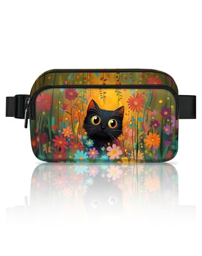 Cat Fanny Pack Fashion Belt Bag Lightweight Waist Pouch with Adjustable Strap Mini Crossbody Bags for Women Travel Sports Running - color: Orange