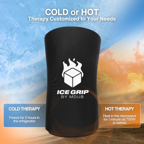 Black Ice Pack Wrap, Hot & Cold Therapy (X-Large) - Multi-Use Reusable Ice Pack Sleeve for Pain Relief for Knee, Elbow, Hamstring, Shin, Forearm, Ankle - size: Extra Large