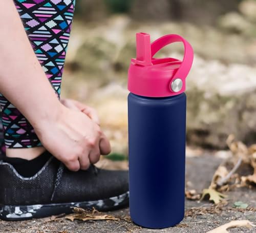 RRegeny Straw Lid for Hydro Flask Wide Mouth 32 40 oz, Lids with Flexible Handle compatible with HydroFlask, Replacement Sports Flex Cap Wide Mouth Top - color: carnation