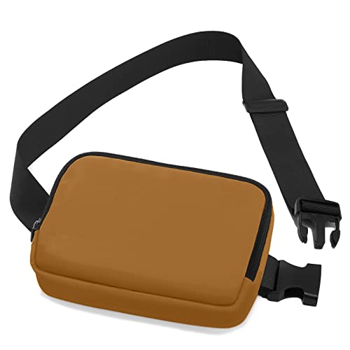 Amazerbst Belt Bag, Fanny Pack, Everywhere Belt Bag,40 Inch Adjustable Strap,for Women and Men,Waterproof - color: Dark Brown