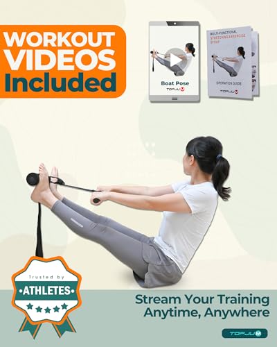 Nordic Curl Strap for Hamstring Strength & Stretching with Door Anchor