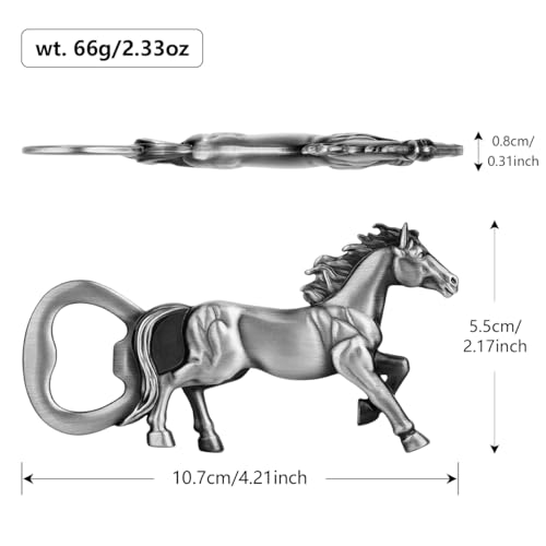 Horse Bottle Opener, Equestrian Gifts Horse Gifts for Women Men - color: Silver with Gift Box