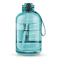 GEMFUL 100oz Big Water Bottle with Straw 3000ml Large Sport Jug (Cyan) - color: Cyan, size: 3 L