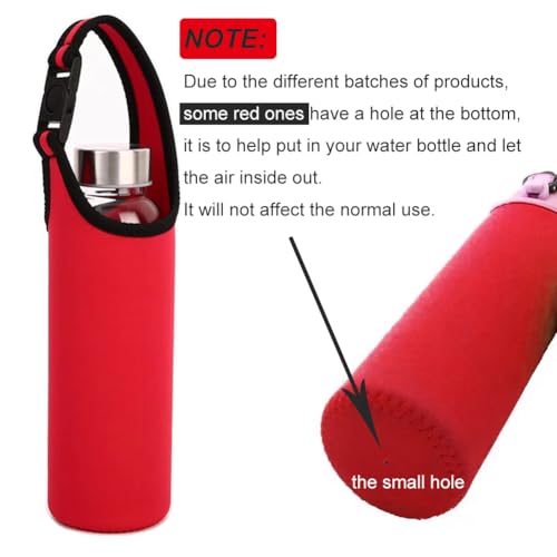 3 PCS Water Bottle Carrier with Shoulder Strap 16oz-21oz, TuNan Neoprene Sleeve Cup Holder Pouch with Carrying Handle for All Portable Sport Water Bottle -3 Colors