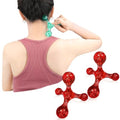 Manual Trigger Point Massage Tool, 2 Pcs 4 Knob Massager Deep Tissue Manual Massager Pressure Point Palm Massage Tool Handheld Back Massagers for Muscle Pain Stress Relief (Red) - color: Red