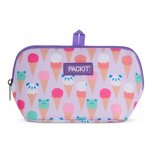 PackIt Freezable Snack Bag, Ice Cream Critters - color: Ice Cream Critters