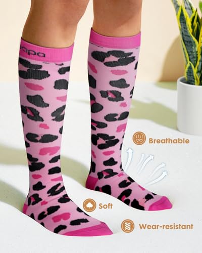 Cute Compression Socks for Women - color: Wild Prints, size: Large-X-Large
