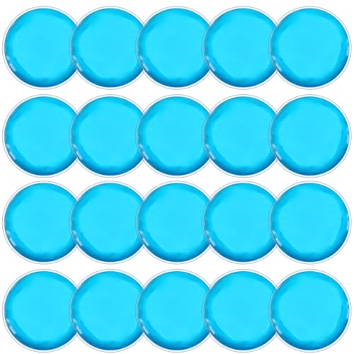Reusable Ice Packs for Injuries, 20 Pack Round Ice Packs for Face - size: 2.75 Inch - 20 Pack