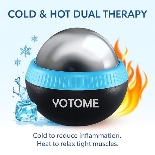 Cold Massage Roller Ball – Ice Massage Ball Cold and Hot for Deep Tissue and Sore Muscle Relief of Stiffness and Stress, Body, Neck, Back, Foot