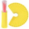 JANYUN 24 Pack Yellow Popsicle Bags Ice Pop Sleeves Antifreezing Holder - color: Yellow