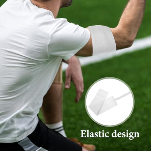 Toddmomy Captain Armband 4-Pack Blank Soccer Captain Armband Nylon Adjustable Sports Arm Band for Football Basketball Players White 17.71X2.75In