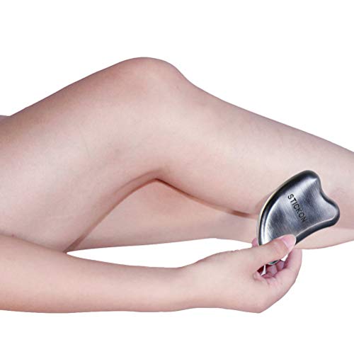 STICKON Stainless Steel Gua Sha Scraping Massage Tool Set IASTM Tools Great Soft Tissue Mobilization Tool (Q Shape) - style: Q Shape