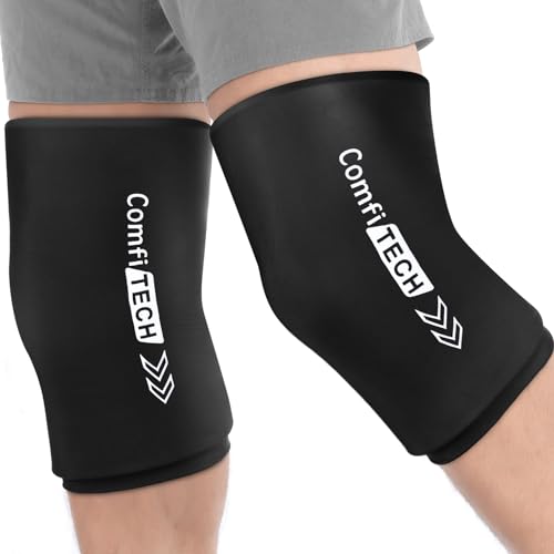 ComfiTECH Reusable Knee Ice Pack Wrap, Flexible Cold Gel Sleeve, L, 2 Pack - size: Large