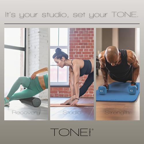 TONE Fitness Firm High-Density Foam Roller for Exercise, Massage & Recovery - color: Green, size: 18 Inch