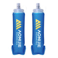 TRIWONDER Collapsible Flask Soft Folding Water Bottles - Large Mouth for Easy Filling - BPA-Free Hydration Bottle Ideal for Running Hiking Cycling Climbing (02# 500ml - Pack of 2) - color: 500ml/16.9oz - Wide Mouth Cap - Pack of 2