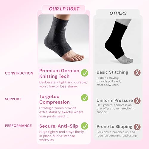 LP 116XT Target Compression Ankle Brace Sleeve for Men & Women - color: Pink, size: Large