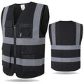 Safety Vest for Men Women with Pockets (KZ170-Black, M) - color: Black-kz170, size: Medium