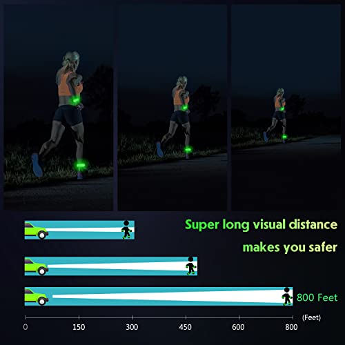 Simket Reflective LED Armband Rechargeable for Running(4 Pack), Running Lights for Runners, Running Lights, High Visibility Reflective Running Gear Adjustable Light Up Arm Bands for Men Women Kids
