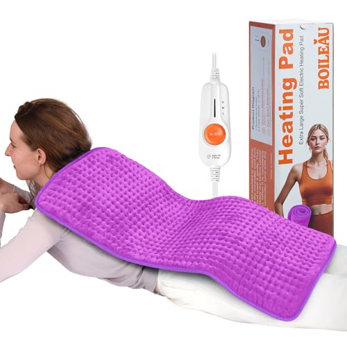 Boileau Electric Heating Pad for Back Relief, Extra Large 17"x33" XXXL - color: Purple