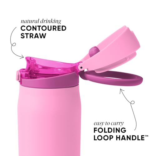 Simple Modern Water Bottle with Straw & Handle | 24oz | Pink - color: -Dragon Fruit Mix, size: 24 Ounces