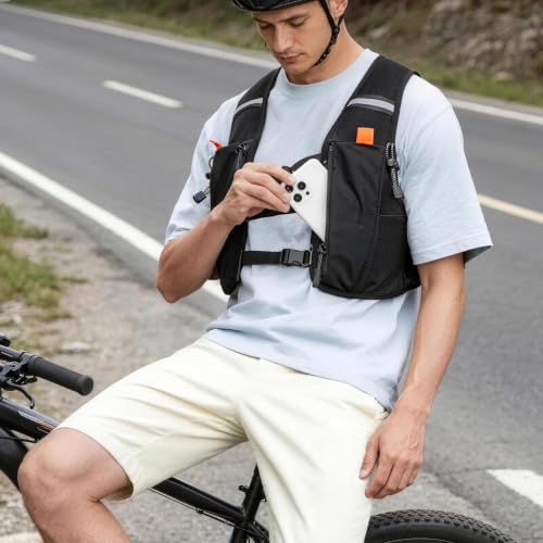 NOOLA Running Vest for Women Men with 2 Pcs 500ml Soft Flask & Phone Holder - size: Small