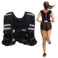 Weighted Vest, 5lb/10lb/12lb/15lb Weight Vest with Reflective Stripe for Women, Men, Rucking Vest for Walking Strength Training Running, Workout, Jogging - size: 15 lb