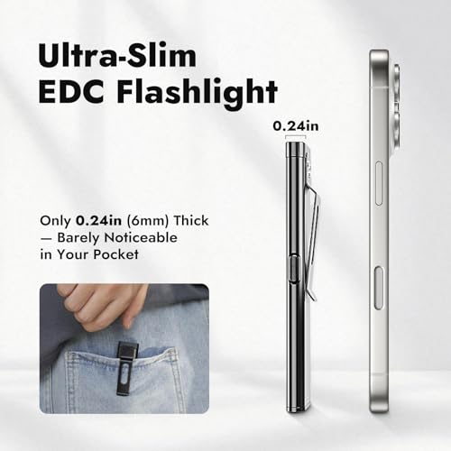WARSUN T7 PRO Slim Rechargeable EDC Flashlight, Pocket Light - color: Green-1Pcs