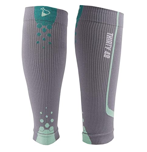 Thirty48 - "The Sock Geeks", Cp Series Calf/Shin Splint Guard Graduated Compression Sleeves-Sock; 1 Pair,Gray/Green ,Small - color: [1 Pair] Green, size: Small