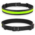 Illumifun LED Running Belt - USB Rechargeable Light Up Sash, High-Visibility Elastic Waistband Light for Running Cycling Hiking Camping Nighttime Activities - color: Green