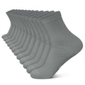 Compression Running Ankle Socks Men & Women 6 Pairs Quarter Cycling Socks - color: Gray (6 Pairs), size: Large-X-Large