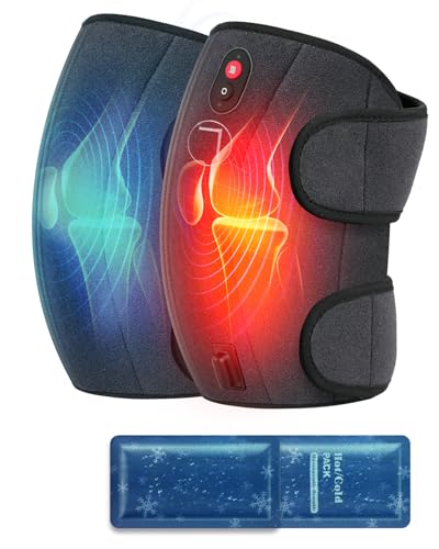 CooCoCo Knee Massager with Heat Cold, Vibration Massage - color: Gray
