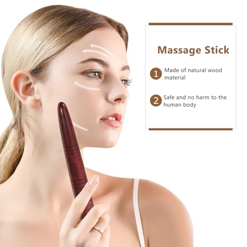 Healeved 3 Pcs Foot Massage Stick Portable Acupressure Wood Massage Tools Manual Pen for Reflexology Foot Scraping Neck Shoulder Back Arms Legs