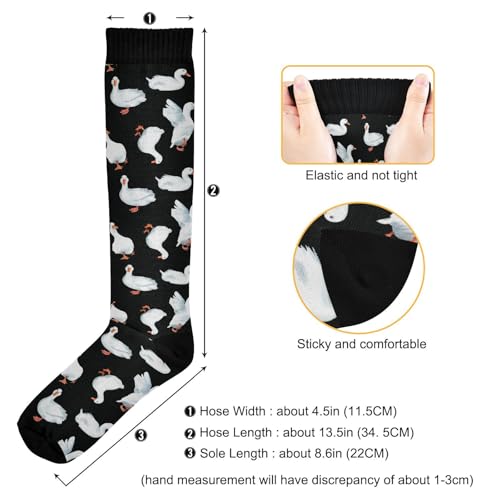 Compression Socks for Women & Men Knee High Socks - color: Cute Duck