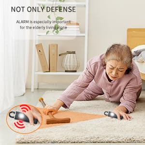 Rechargeable Personal Safety Alarm Keychain for Women,Self Defense Keychain Alarm with Strobe Light and 130dB Siren Help Women,Men,Elderly, Emergency Security Whistle Alert (Black)