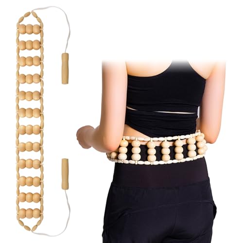 Wood Therapy Massage Tools, Wooden Back Roller Rope Maderoterapia Kit