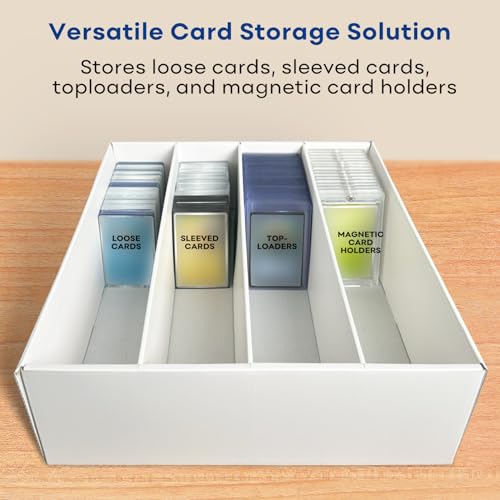 2-Pack Trading Card Storage Box, Card Box for TCG MTG Baseball Sports Cards - color: 4 Row-2 Boxes