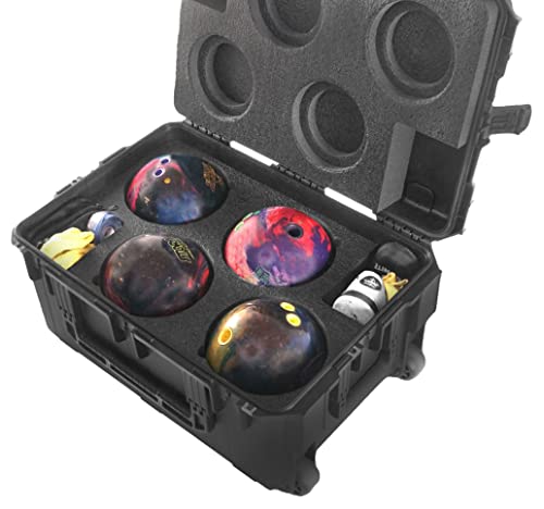 Case Club Heavy-Duty Waterproof Bowling Ball Cases, Wheels & Handle - style: 4 Ball
