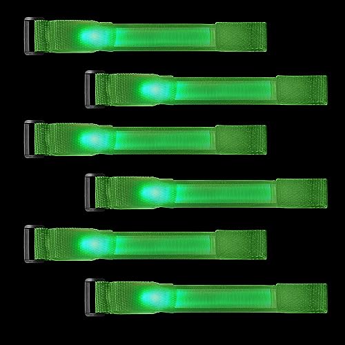 M.best 8pcs LED Light Up Bracelets Glow Flashing Wristbands Glow in The Dark Party Supplies for Wedding, Raves, Concert, Camping,Sporting Events, Party Green - color: 8pcs Green