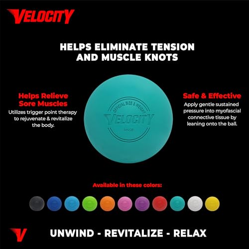Velocity Lacrosse Balls - 1, 2, 3, 6, 12, 18, 24, 36, 60 and 120 Packs - for Practice, Official NFHS and College Approved Size - color: Black, size: 2 Balls, style: Practice Ball