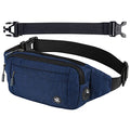 WATERFLY Small Fanny Pack Crossbody Lightweight Waist Bag for Woman Man - color: Navy Blue