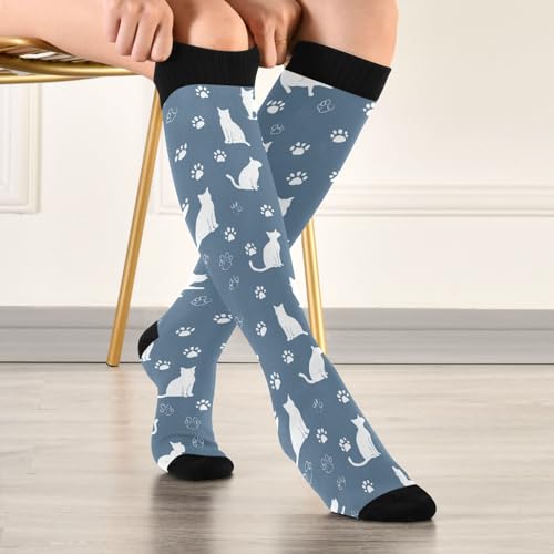 Wusikd Cute Penguin Compression Socks for Women and Men Circulation Long Socks for Athletic Running 1 - color: Multi 2