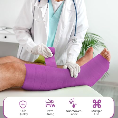 Treela 48 Pack Self Adhesive Wrap Bandage, Light Purple, 2 Inches x 5 Yards - color: Light Purple, size: 2 Inch X 5 Yards