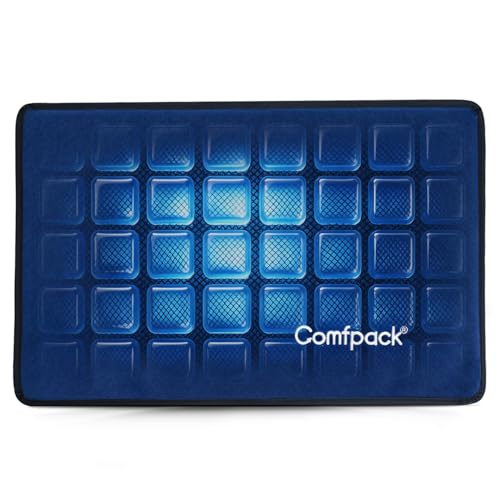 Comfpack Ice Pack for Injuries Reusable, 13.4×8.6" Cold Gel Wrap with Strap